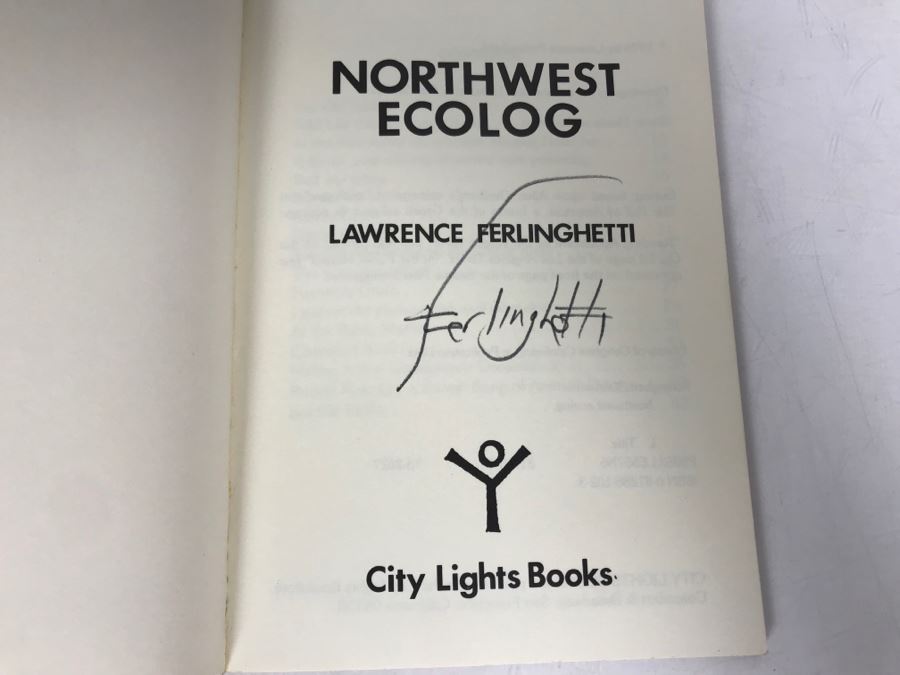 Lawrence Ferlinghetti Hand Signed Poetry Book Northwest Ecolog [Photo 3]