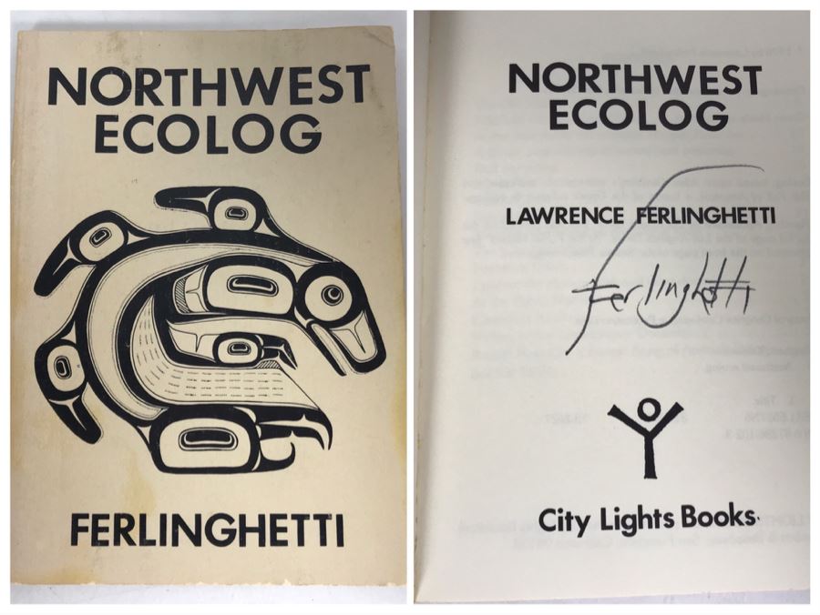 Lawrence Ferlinghetti Hand Signed Poetry Book Northwest Ecolog [Photo 1]