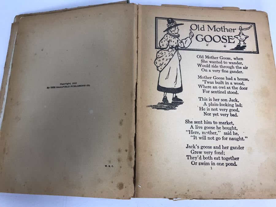 1915 The Complete Mother Goose Book And 1917 Mother Goose And Other Tales Book [Photo 6]