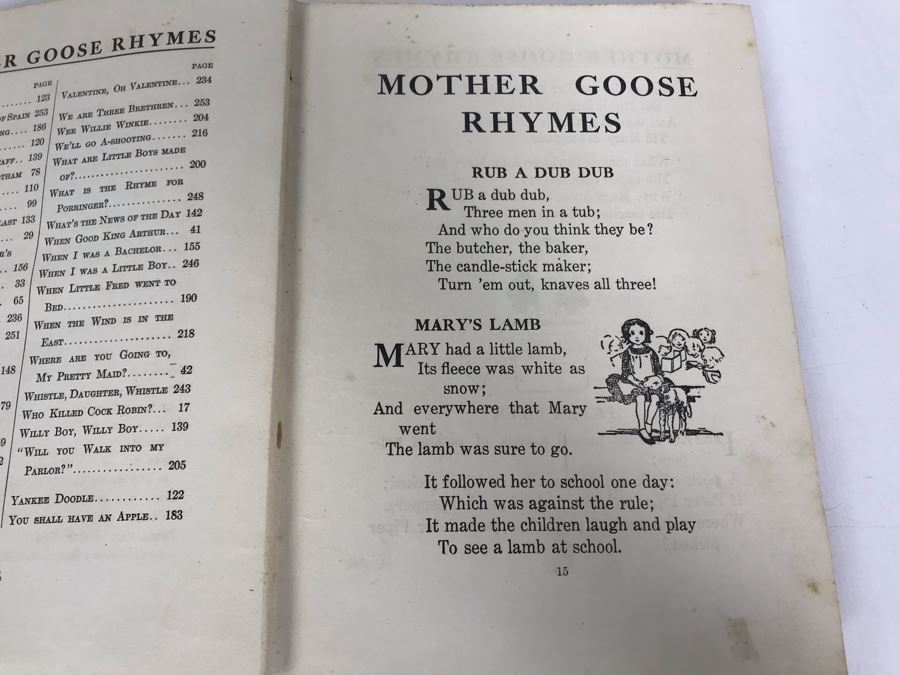 1915 The Complete Mother Goose Book And 1917 Mother Goose And Other Tales Book [Photo 14]