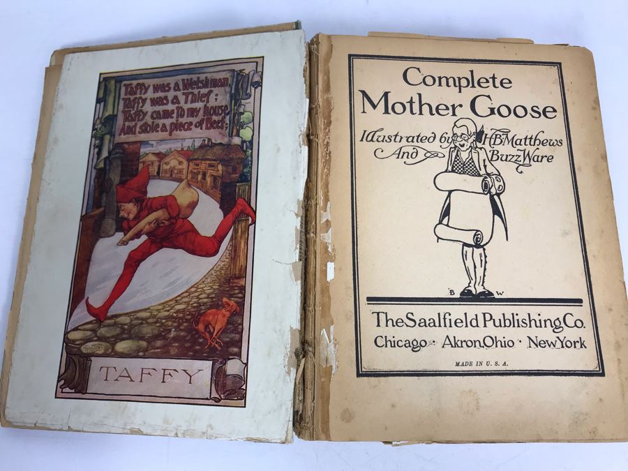 1915 The Complete Mother Goose Book And 1917 Mother Goose And Other Tales Book [Photo 5]