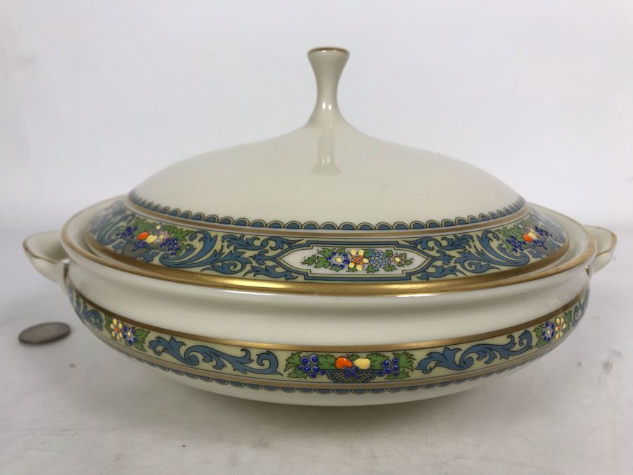 Lenox Autumn Pattern Gold Rim China Round Covered Vegetable Replacements Value $319 [Photo 1]