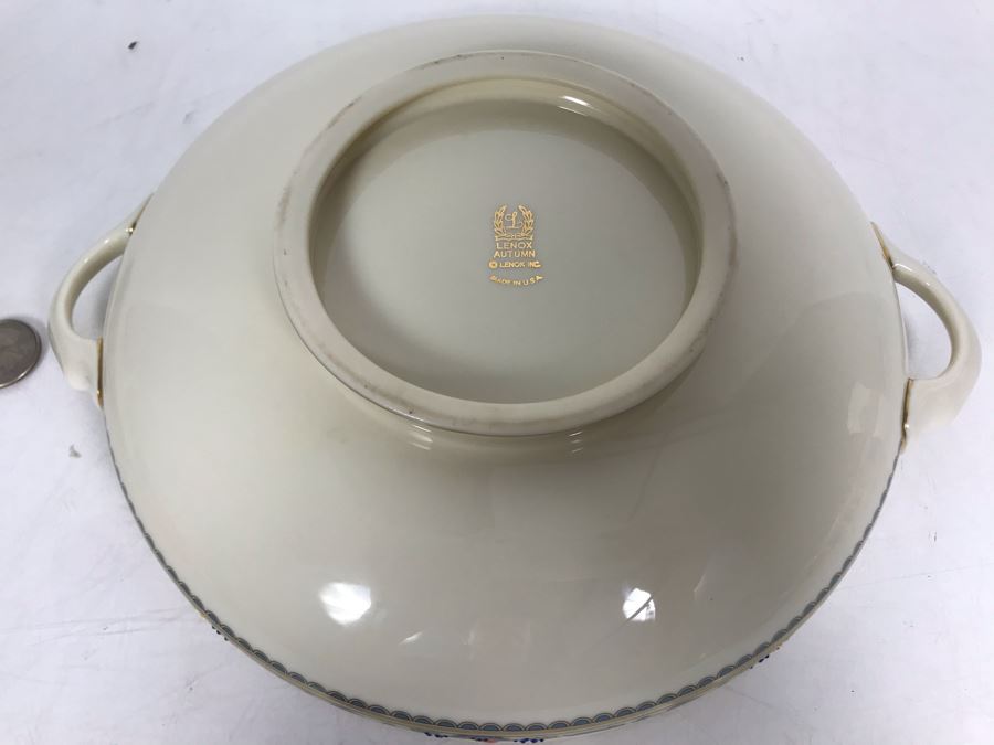 Lenox Autumn Pattern Gold Rim China Round Covered Vegetable Replacements Value $319 [Photo 5]