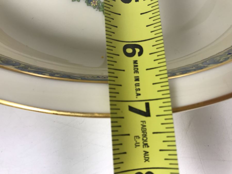 Lenox Autumn Pattern Gold Rim China Set Apx 37 Pieces (Gravy Boat with Attached Underplate Has Replacements Value Of $239 - Entire Set Has Replacements Value Well Over $1,000) [Photo 14]