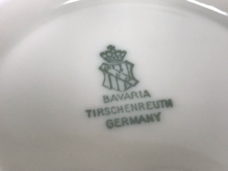 Pair Of Oval Platters and Lidded Sugar Jar By Bavaria Tirschenreuth Germany (Larger Platter Is 15.5W) [Photo 8]