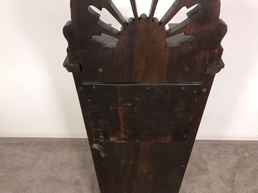 Unusual Wooden Cabinet Stand With Beveled Glass Mirror And Upper Shelf 12.5W X 19D X 53H [Photo 14]