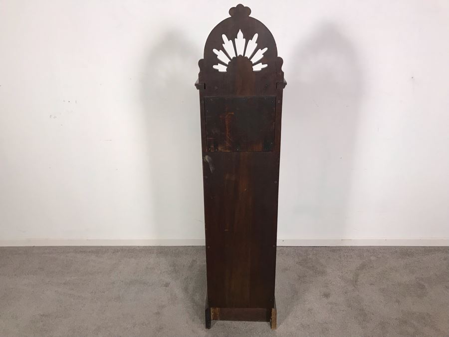 Unusual Wooden Cabinet Stand With Beveled Glass Mirror And Upper Shelf 12.5W X 19D X 53H [Photo 13]