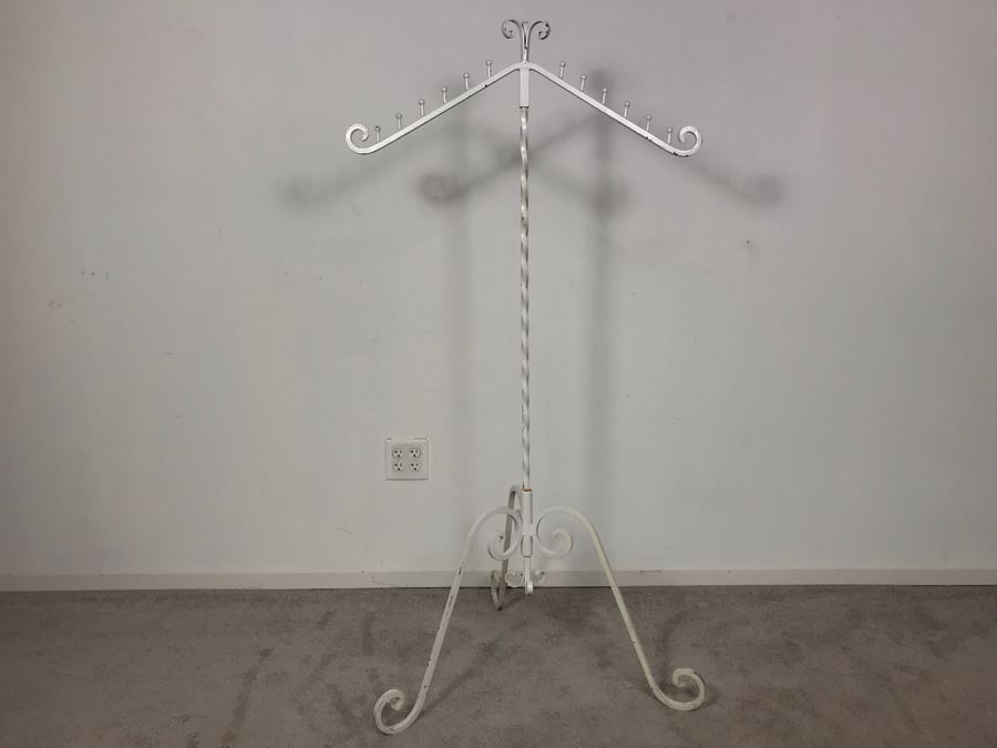 White Heavy Wrought Iron Stand [Photo 2]