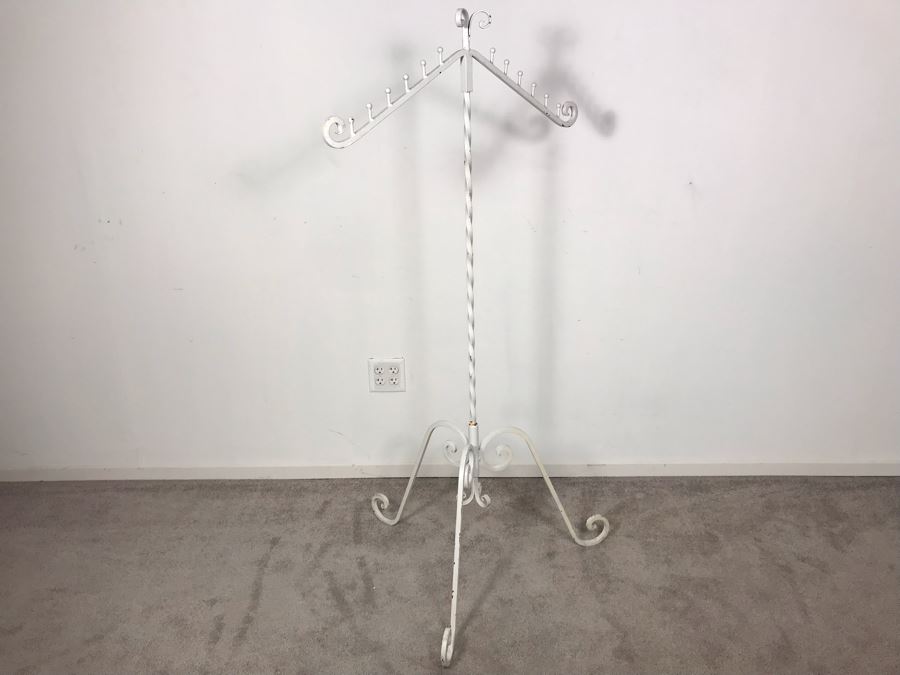 White Heavy Wrought Iron Stand [Photo 8]