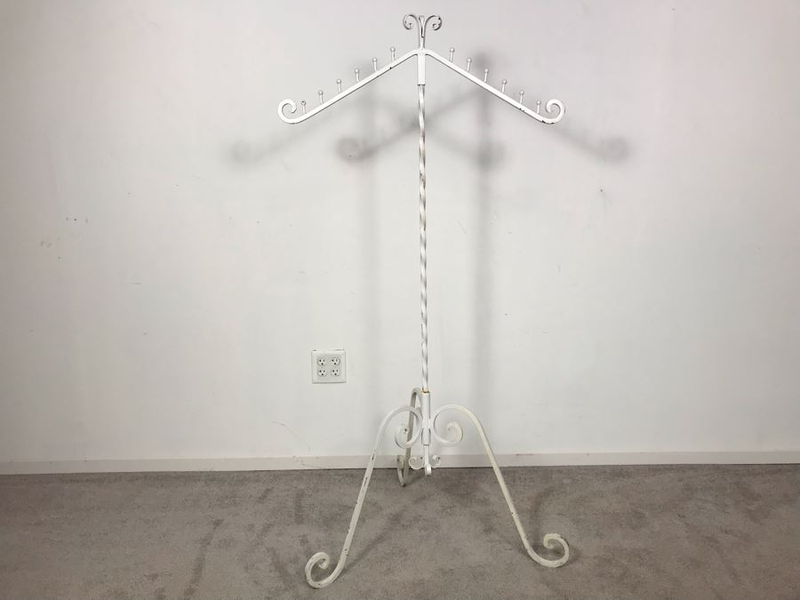 White Heavy Wrought Iron Stand [Photo 3]