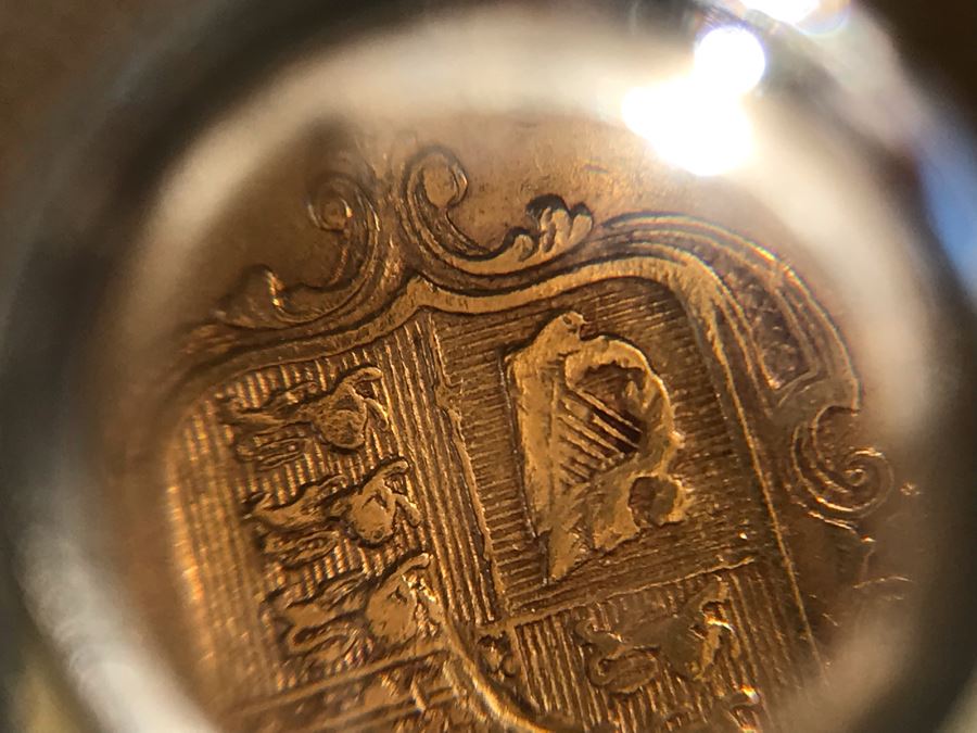 Antique 1877 Gold Coin United Kingdom Half Sovereign Die 40 Victoria Dei Gratia Coin Set In Stunning Tiffany & Co Gold Coin Bezel - Total Weight With Bezel 7.5g [Photo 19]