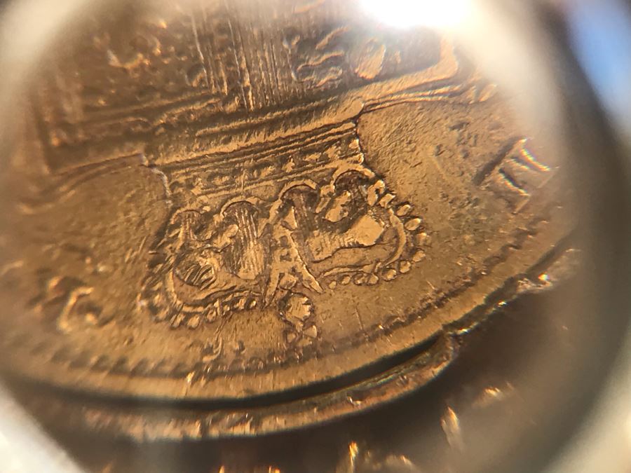 Antique 1877 Gold Coin United Kingdom Half Sovereign Die 40 Victoria Dei Gratia Coin Set In Stunning Tiffany & Co Gold Coin Bezel - Total Weight With Bezel 7.5g [Photo 21]