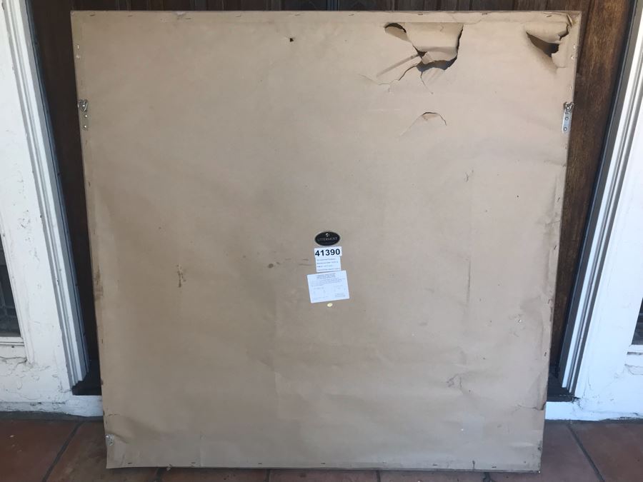 Modern Abstract Trees Print In Large Silver Frame By Uttermost Company 46.5 X 46.5 [Photo 7]