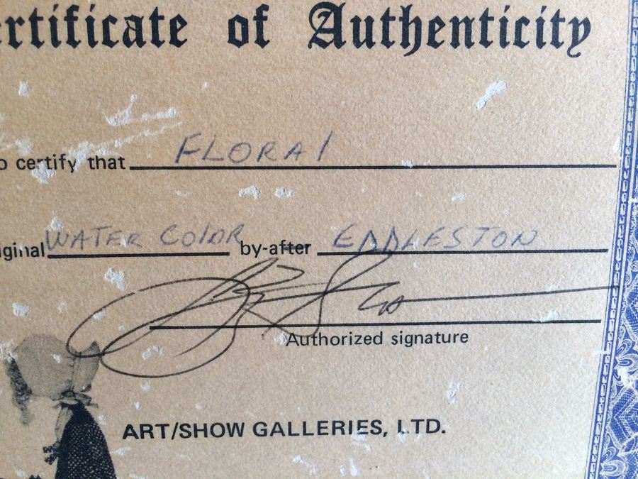 Original Floral Watercolor by Eddleston [Photo 9]