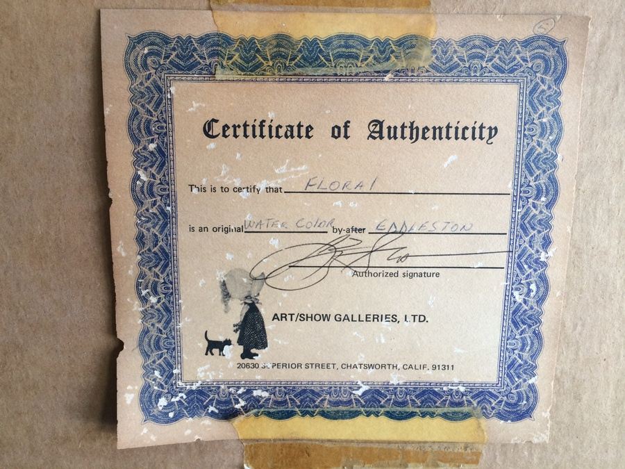 Original Floral Watercolor by Eddleston [Photo 8]