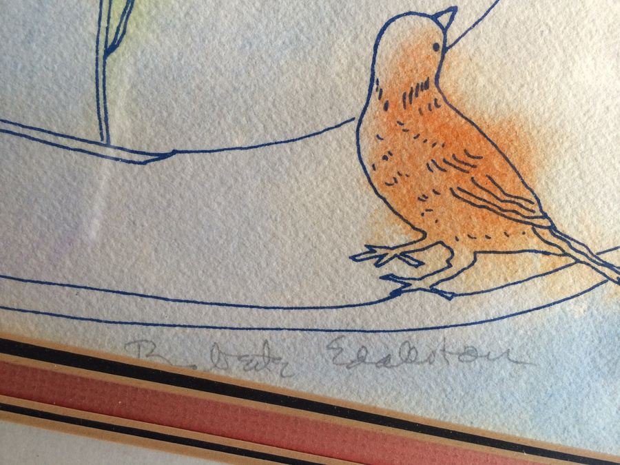 Original Floral Watercolor by Eddleston [Photo 2]