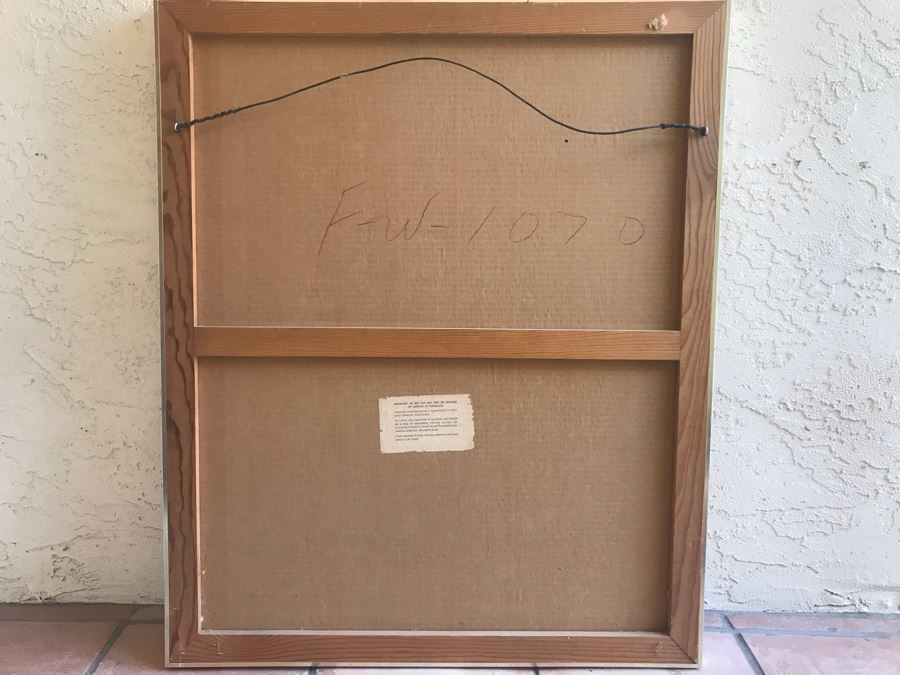 Vintage 1974 Limited Edition Hand Signed Etching By Maidy Morhous Titled 'Resurgence' Depicting Trees And Roots Framed 28 X 34 [Photo 18]