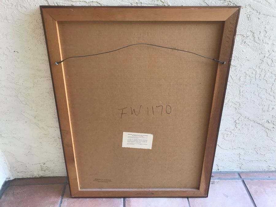 Vintage 1974 Limited Edition Hand Signed Etching By Maidy Morhous Titled 'Autumnal' Depicting Trees And Fallen Leaves Framed 25.5 X 32.5 [Photo 12]