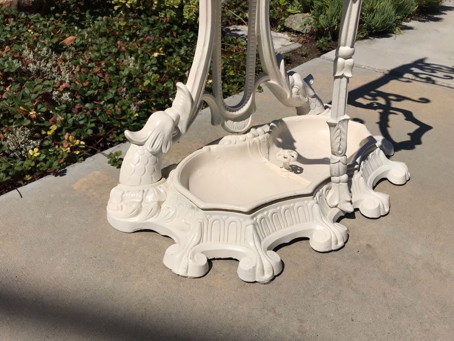 Antique Victorian Cast Iron Hall Tree Coat Rack With Removable Bottom Tray Heavy [Photo 11]