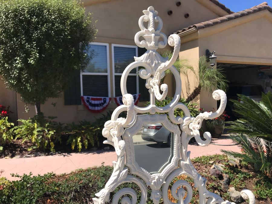 Antique Victorian Cast Iron Hall Tree Coat Rack With Removable Bottom Tray Heavy [Photo 8]