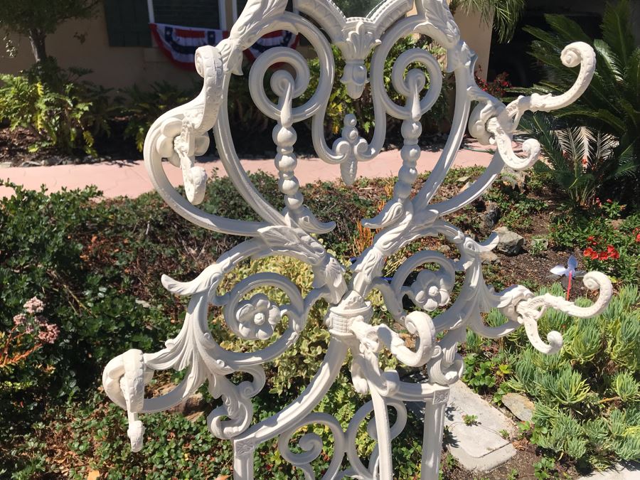 Antique Victorian Cast Iron Hall Tree Coat Rack With Removable Bottom Tray Heavy [Photo 7]