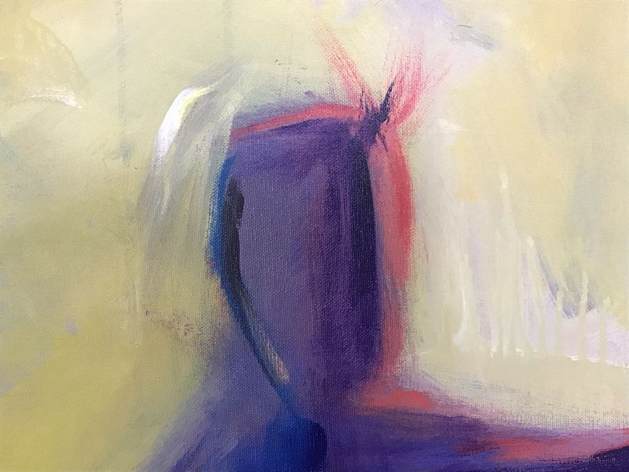 Original Jean Klafs Abstract Expressionist Painting On Canvas Titled 'Fantasies' 36' X 36' [Photo 14]