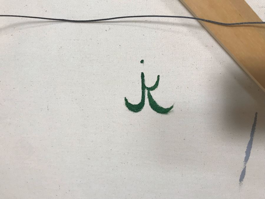 Original Jean Klafs Abstract Expressionist Painting On Canvas Titled 'Fantasies' 36' X 36' [Photo 19]