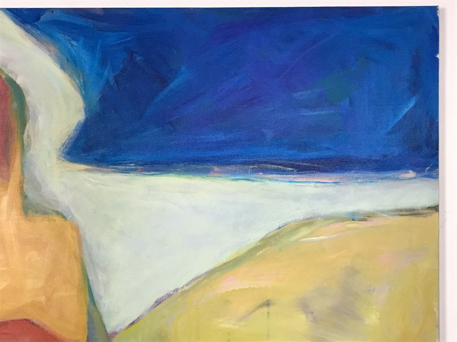 Original Jean Klafs Abstract Expressionist Painting On Canvas Titled 'Fantasies' 36' X 36' [Photo 16]