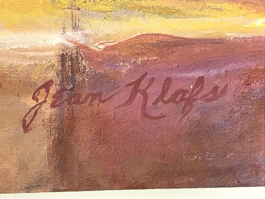 Original Jean Klafs Abstract Expressionist Painting On Canvas Titled 'Vista Vista' 36' X 44' [Photo 11]