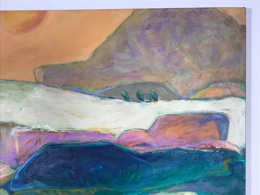 Original Jean Klafs Abstract Expressionist Painting On Canvas Titled 'Vista Vista' 36' X 44' [Photo 12]