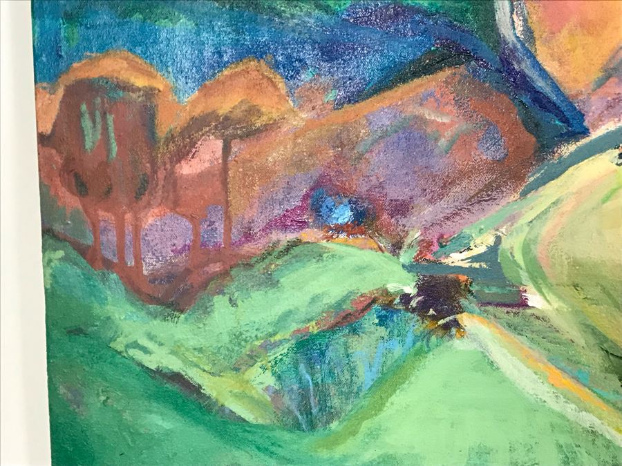 Original Jean Klafs Abstract Expressionist Painting On Canvas Titled 'Vista Vista' 36' X 44' [Photo 8]