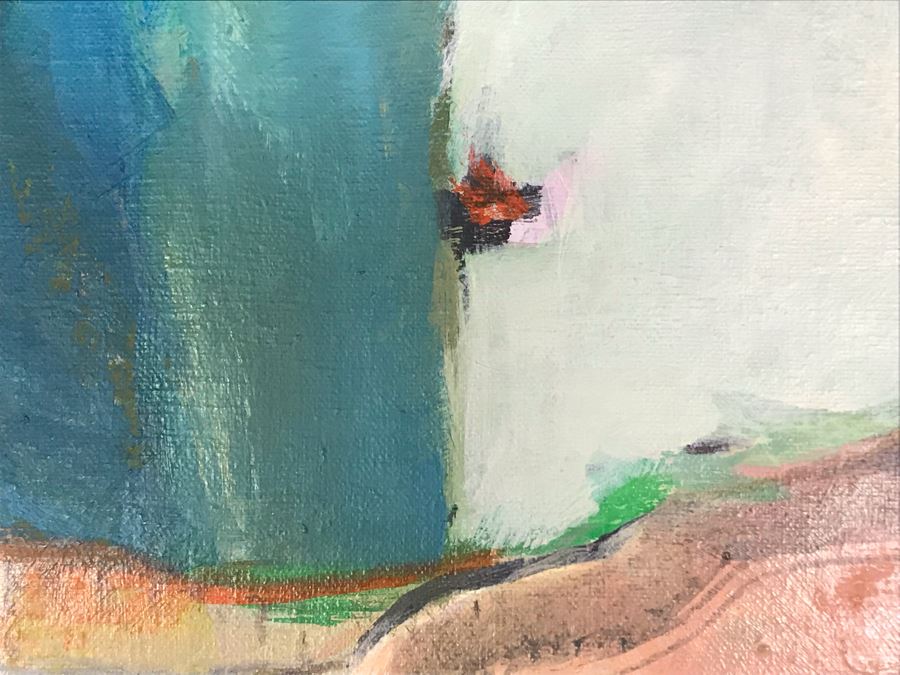 Original Jean Klafs Abstract Expressionist Painting On Canvas Titled 'Canyon De Chelly' 31' X 25' [Photo 7]