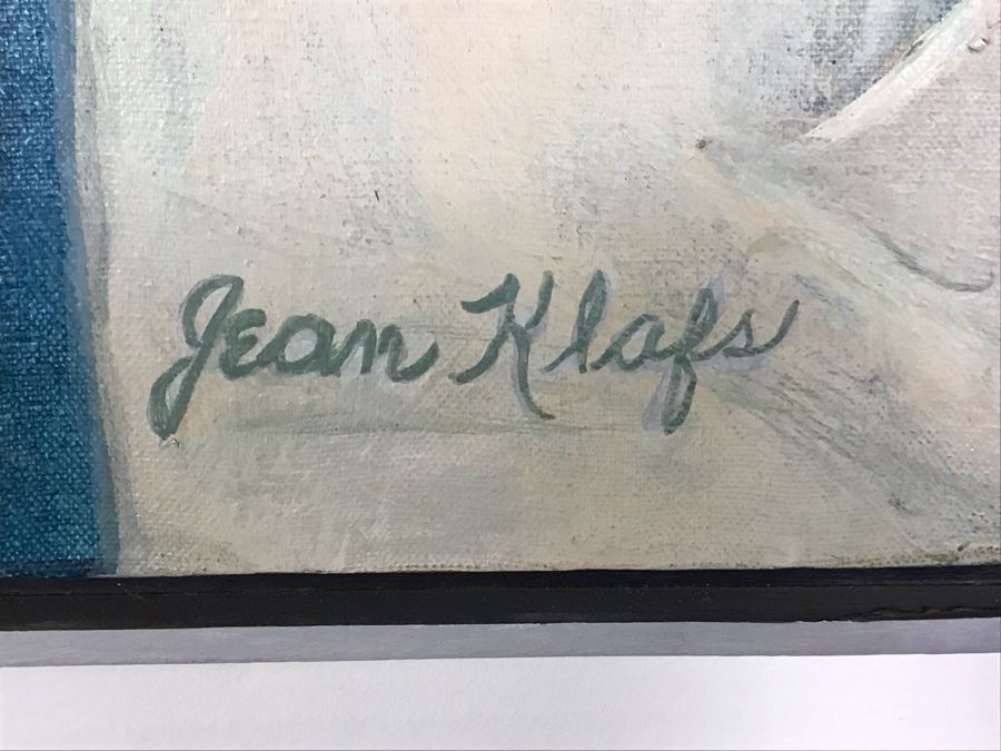 Original Jean Klafs Abstract Expressionist Painting On Canvas Titled 'Canyon De Chelly' 31' X 25' [Photo 10]