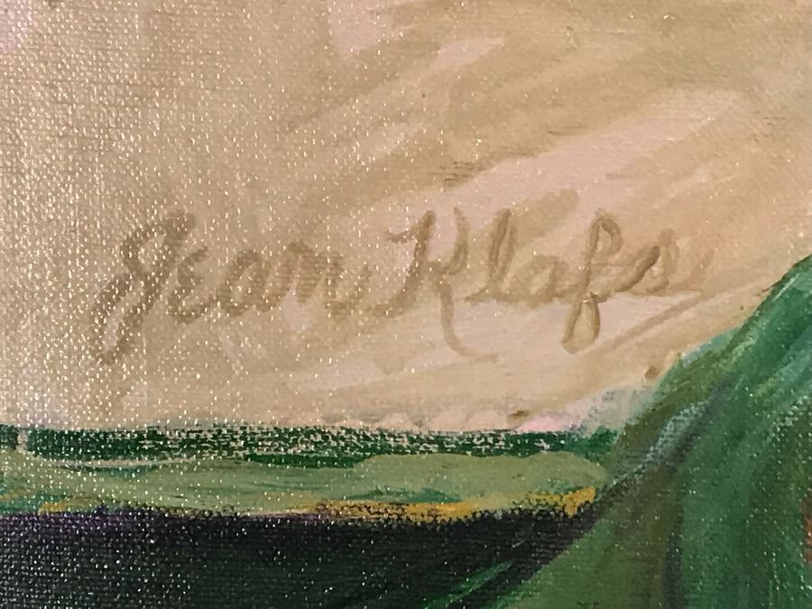 Original Jean Klafs Abstract Expressionist Painting On Canvas Titled 'Concentration' 30' X 24' [Photo 7]