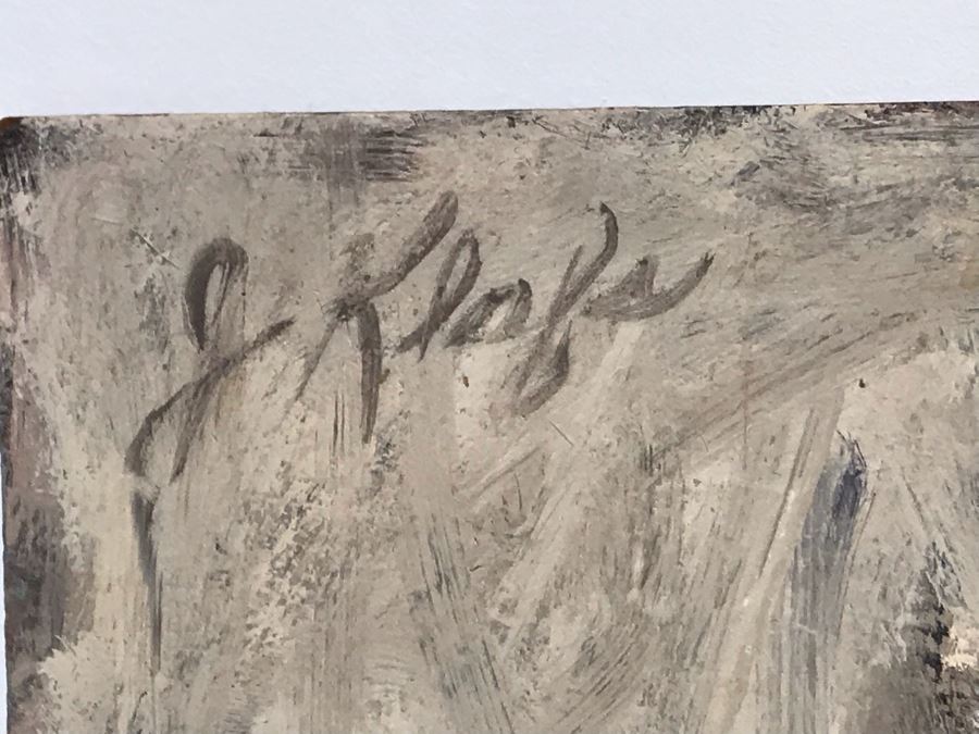 Original Jean Klafs Abstract Expressionist Painting On Board Titled 'Problem III' 20' X 24' [Photo 5]