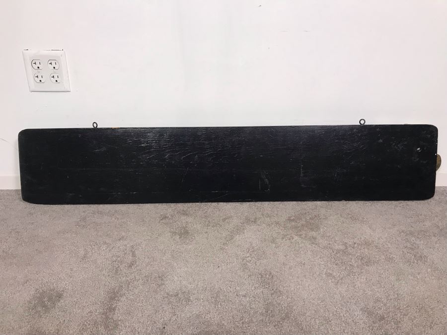 Custom Wooden Storefront Hanging Sign For Jean Klafs Interiors In Newport Beach, CA (Later In Career) 52W X 9H [Photo 6]