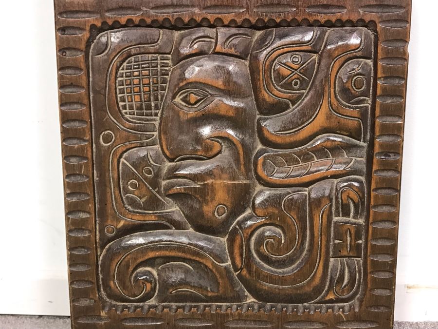 Carved Wooden Folding Bench Seat From Honduras [Photo 6]