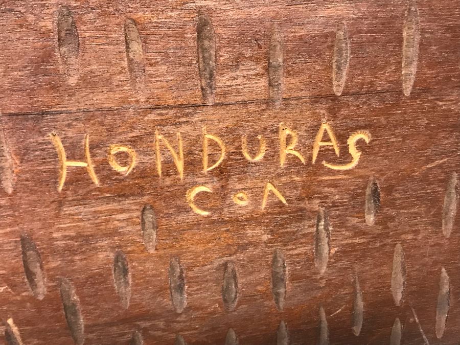 Carved Wooden Folding Bench Seat From Honduras [Photo 17]