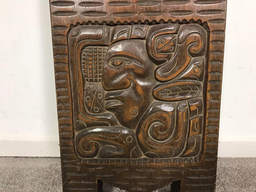 Carved Wooden Folding Bench Seat From Honduras [Photo 8]