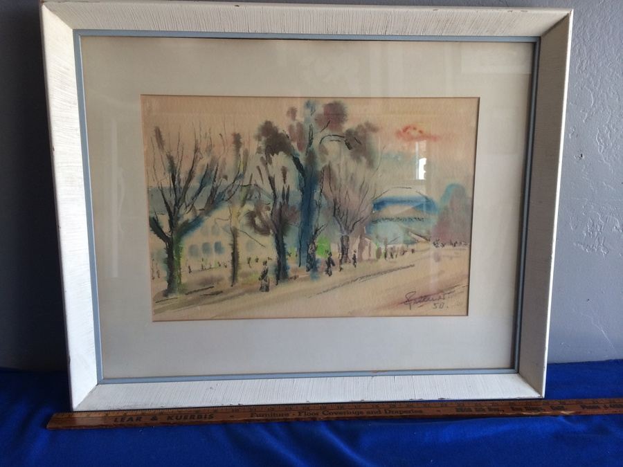 Framed City Landscape Artwork - Artist Uknown [Photo 1]