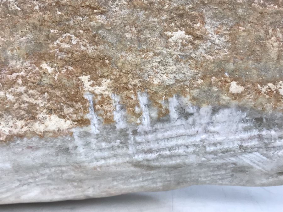 Old Large Carved Stone Figure Head Sculpture 16'W X 6'D X 7'H [Photo 13]