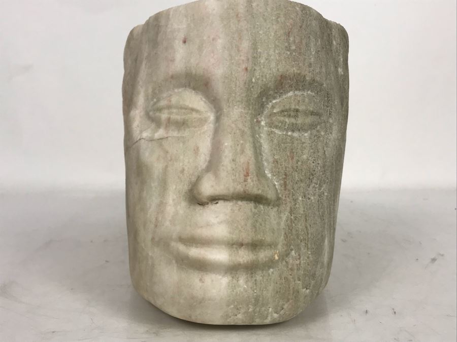 Old Large Carved Stone Figure Head Sculpture 16'W X 6'D X 7'H [Photo 6]