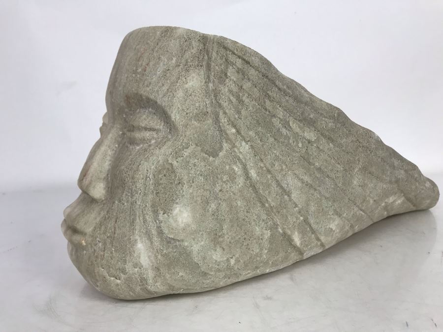 Old Large Carved Stone Figure Head Sculpture 16'W X 6'D X 7'H [Photo 8]
