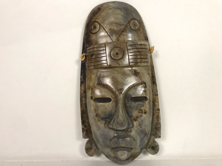 Large Carved Stone Mask 6'W X 12.5'H X 2'D [Photo 3]