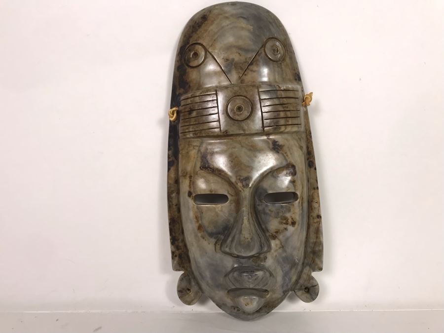 Large Carved Stone Mask 6'W X 12.5'H X 2'D [Photo 4]
