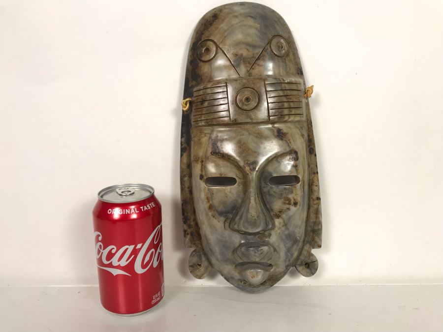 Large Carved Stone Mask 6'W X 12.5'H X 2'D [Photo 2]