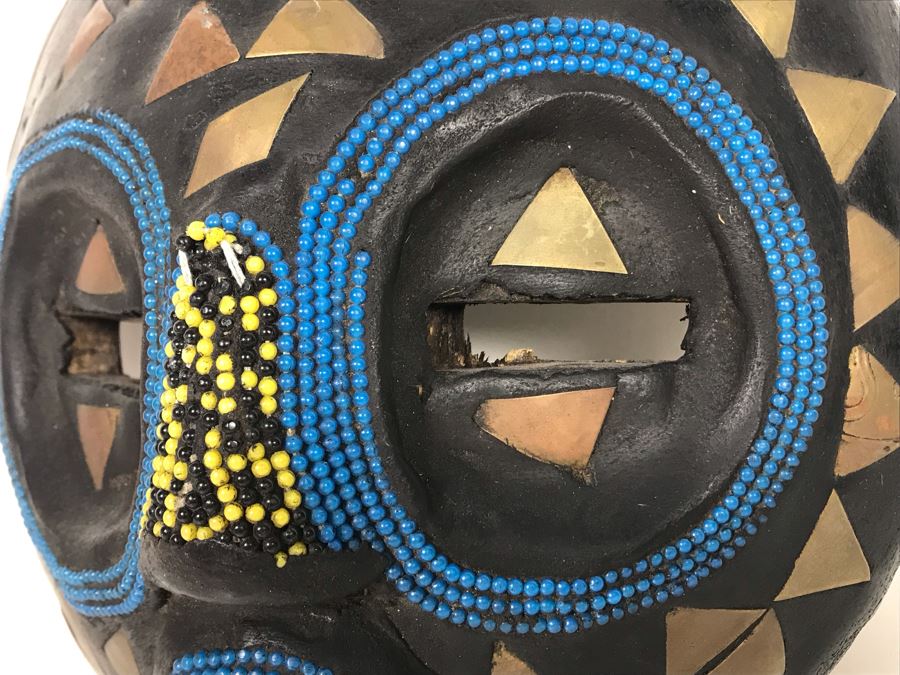 Vintage Ghana African Mask 8.5'W X 9.5'H X 3.5'H [Photo 6]