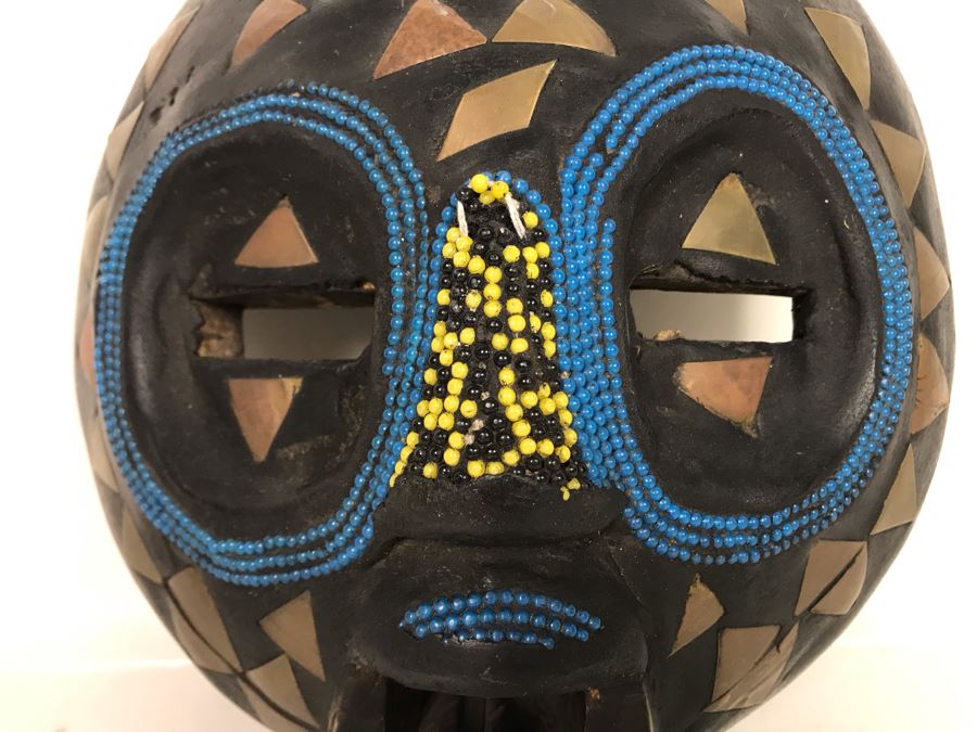 Vintage Ghana African Mask 8.5'W X 9.5'H X 3.5'H [Photo 3]