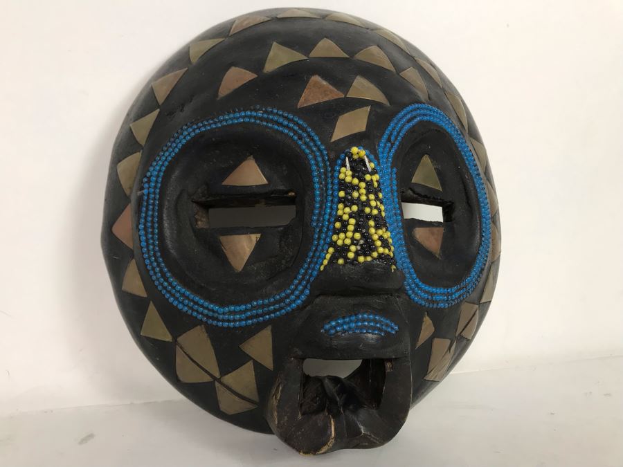 Vintage Ghana African Mask 8.5'W X 9.5'H X 3.5'H [Photo 5]