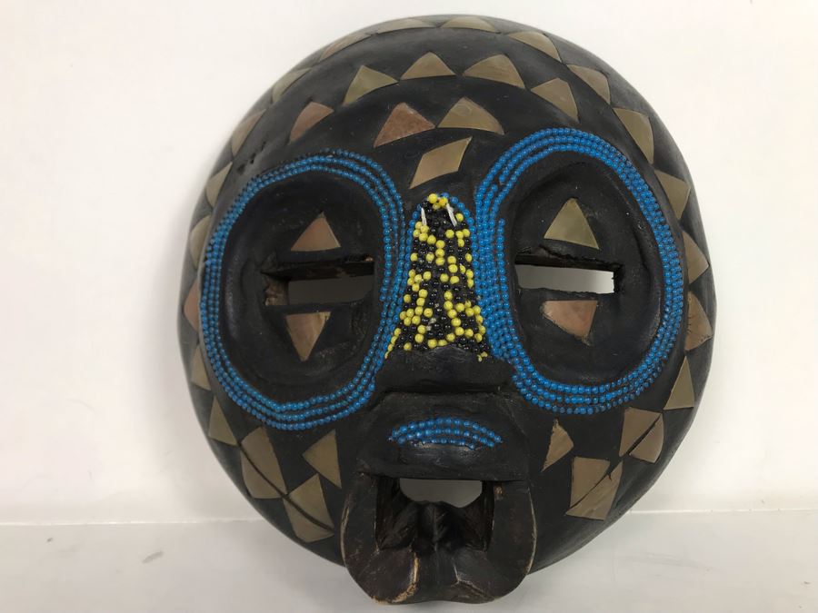 Vintage Ghana African Mask 8.5'W X 9.5'H X 3.5'H [Photo 2]